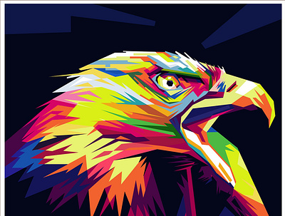 Eagle Head Pop Art animals color colorfull design eagle eagle head graphic design icon illustration pet pop pop art popart vector wild