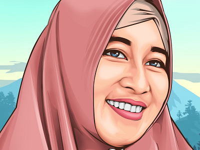 Beautiful Hijaber cartoon design graphic design illustration vector vexel