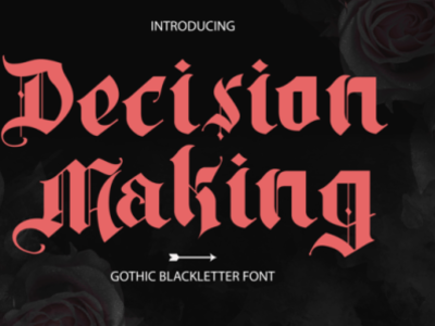 Decision Making beautiful font best font blackletter blackletter font branding design font font bundles font design graphic design new font