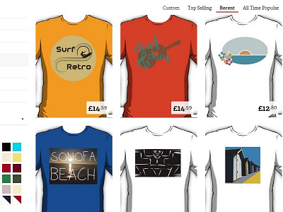 Surf Wear apparel clothing ecommerce screenprint surf tshirts