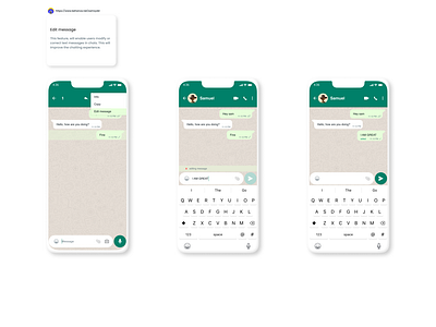 Whatsapp edit message feature