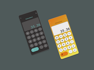 Calculator app design illustration ui ux