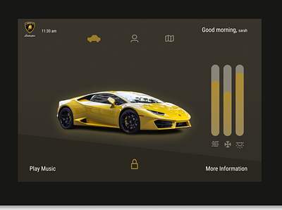 Car interface app design ui ux