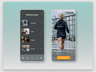Workout tracker app design ui ux