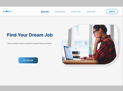 finding a job landing page design app design ui ux web