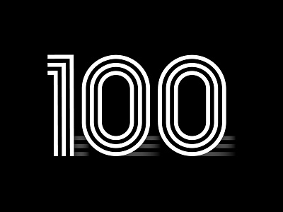 100 💯 100 100 daily ui fast lines outlines speed track typograpgy