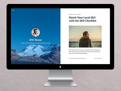 DW Mono WordPress Theme Preview