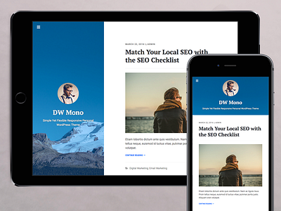 FREE Simple WordPress Theme: DW Mono