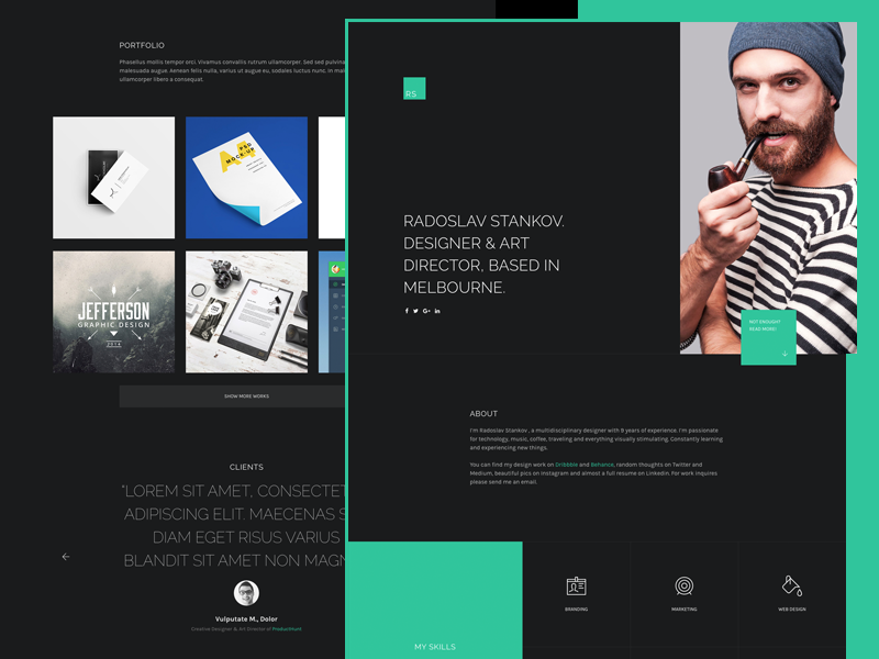 Upcoming Resume / CV / Portfolio WordPress theme by Jackie Lord for ...