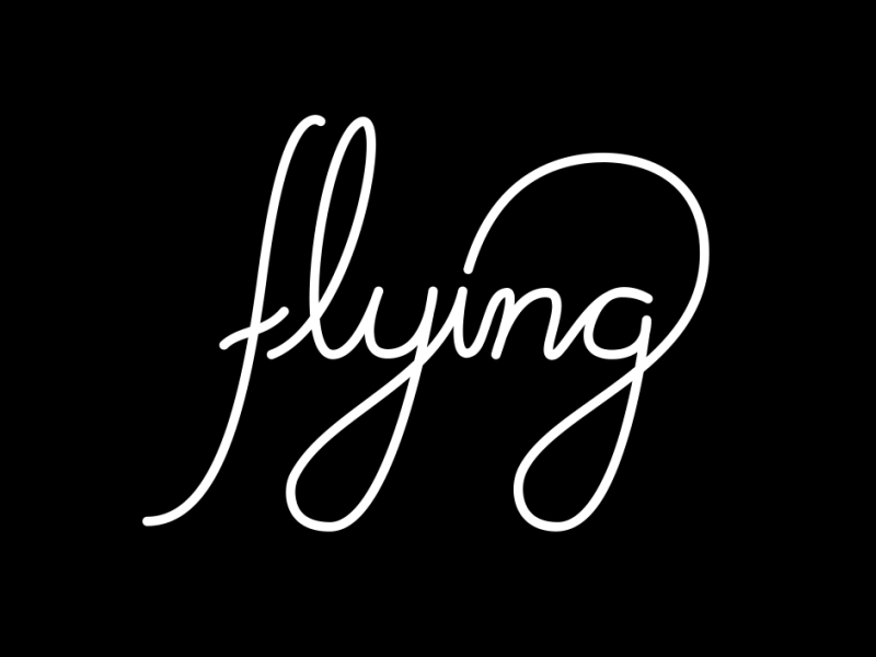 Flying to OFFF animated graphics lettering line motion type typography