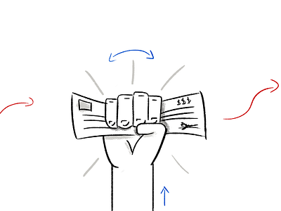 Hand & Check 2d illustration sketch storyboard texture