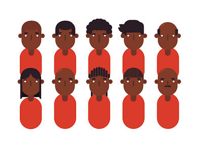 Soccer Team black character character design face football hair illustration red trini wip