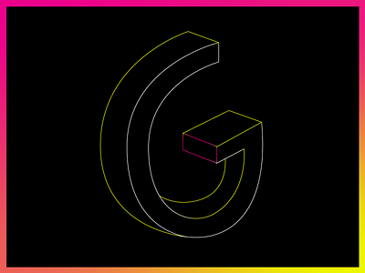 Gorgeous G - 36daysoftype 36days g 36daysoftype colorful g gradient letter lines stroke gradient strokes type typography vector