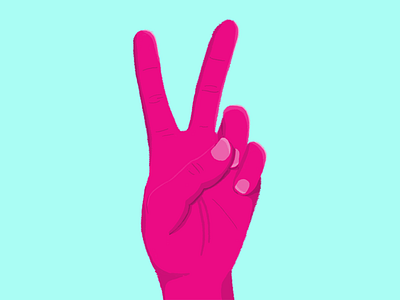 ✌🏻✌🏼✌🏽✌🏾✌🏿 - 36daysoftype 36days u 36daysoftype hands illustration painting peace peace sign photoshop respect u