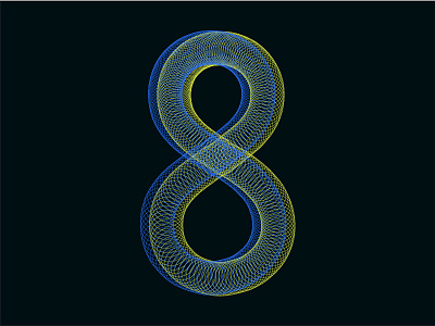 Loops - 36daysoftype 36days 8 36daysoftype 8 blue effect eight gestalt yellow