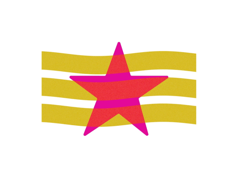 Wavy as F*ck animation flag overlay pink star waves wavy yellow