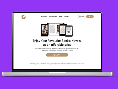 A Landing Page of an Electronic Book Store # Daily UI Challenge
