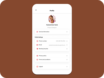 User Profile daily ui ui ux