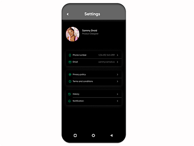 Settings Page # Daily UI challenge