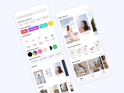 Impresso - Video Design Studio design discover home screen instagram story ios ios app reels search story editor template ui video edit videoeditor