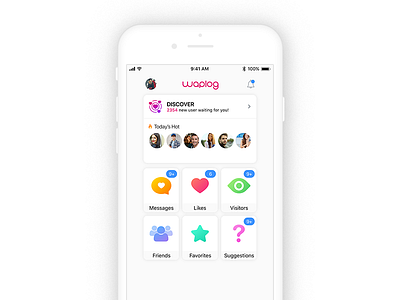 Waplog New Panel Design - iOS app dating ios navigation redesign waplog