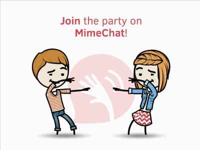 MimeChat invitation 2d character animation boogie chat app cool dancing disco fun interactive invitation mimechat spine