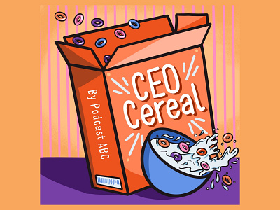 CEO Cereal Podcast Cover cover design digital art digital illustration editorial illustration graphic design graphic illustration illustration podcast podcast cover procreate social media design