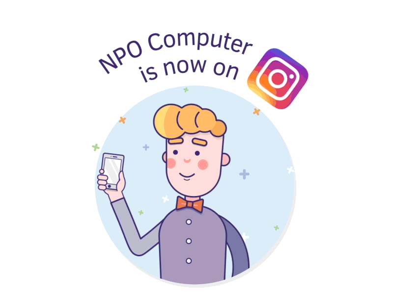 NPO Computer on Instagram animation computer illustration instagram men mobile phone person