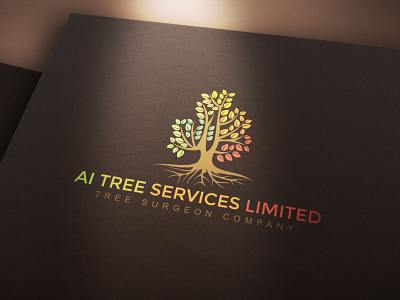 Ai Tree services limited logo design badge branding company logo creative logo design graphic design illustration logo logo design minimal logo modern logo smart logo tree growth logo tree logo tree logo design tree services logo trees logo ui ux vector