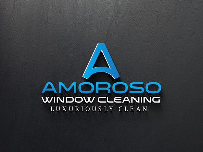 Amoroso logo design badge branding creative logo design graphic design home cleaning logo illustration logo logo design minimal logo modern logo ui ux vector window cleaning logo