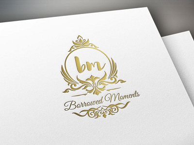 logo design Borrowed Moments badge branding design graphic design illustration logo logo design ui ux vector