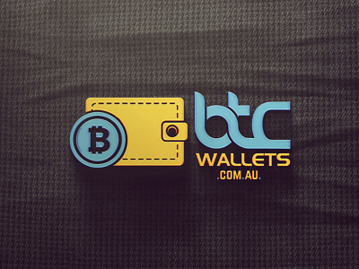 BTC WALLETS logo design badge branding crypto logo crypto wallet logo design graphic design illustration logo logo design ui ux vector wallet logo