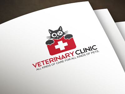 Veterinary clinic logo design badge branding cat logo design graphic design illustration logo logo design medical cat logo minimal cat logo modern logo pet logo ui ux ve vector veterinary