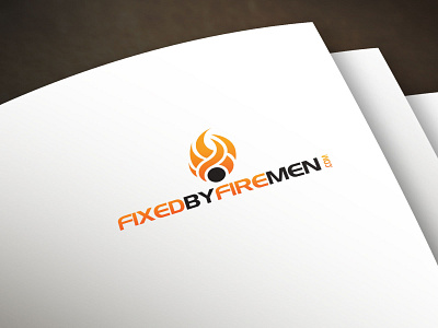 fixed by firemen logo design badge design graphic design illustration logo logo design