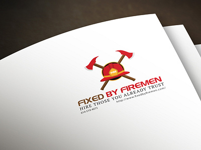 Fixed by Firemen logo design badge branding design graphic design illustration logo logo design ui ux vector