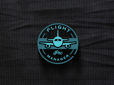 Pro flight manager logo design badge branding design graphic design illustration logo logo design ui ux vector