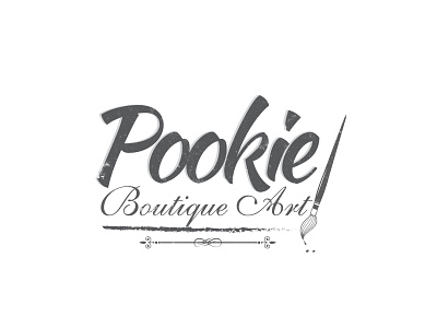 pookie Boutique Art logo design badge branding design graphic design illustration logo logo design ui ux vector