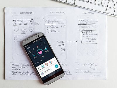 From wireframes to design android app app flow design profile sketches snapshot ui ux wireframes