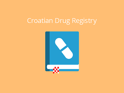 Croatian Drug Registry Complementary blue croatia database drug flat medication orange pill red registry
