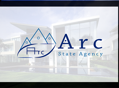 Arc state agency amazing flat logo arc branding design flat logo home house hpuse illustration logo state state agency typography vector
