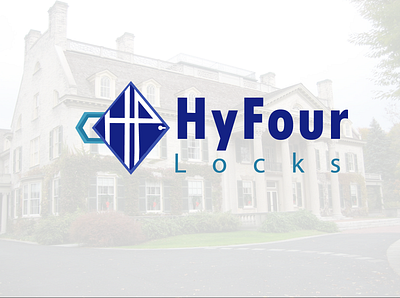 Hyfour Locks Logo 3d 3d logo 4 amazing flat logo best logo design branding design flat logo hyfour locks illustration illustrator locks locks logo logo vector