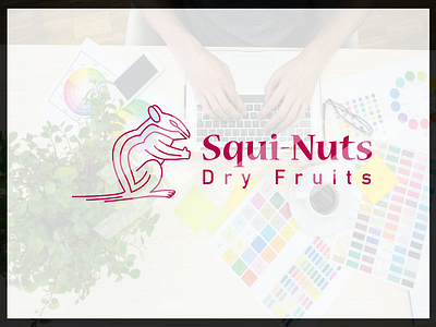 Squi-Nuts Dry Fruits Logo 3d amazing flat logo beutiful designd branding design designs flat logo graphic design illustration logo logo design mockuo mockup nuts sqirell typography vector