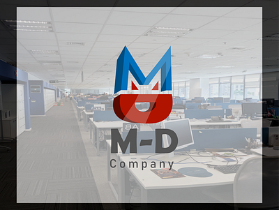 M-D Company 3d Logo amazing flat logo branding design flat logo illustration logo typography vector