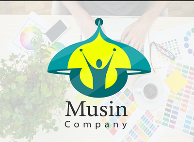 Musin Company Logo. amazing flat logo beautiful design branding business logo company logo design flat logo illustration logo logo design logocompany o vector