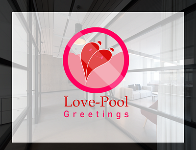 Love Pool Greetings amazing flat logo branding design flat logo illustration logo