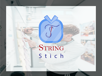 String Stich Logo amazing flat logo branding design flat logo illustration logo typography vector