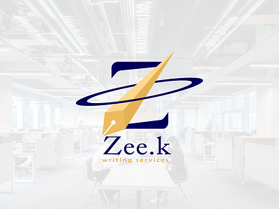 Zeek Writing Services Logo amazing flat logo branding design flat logo illustration logo