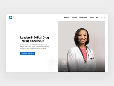 Medical Header Concept clean design header minimal typography ui ux web web design website