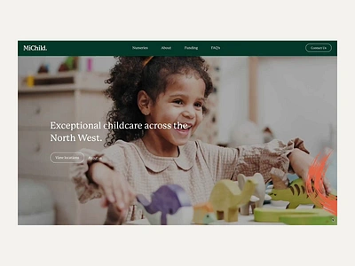 MiChild Landing Page clean concept design minimal typography ui ux web web design website