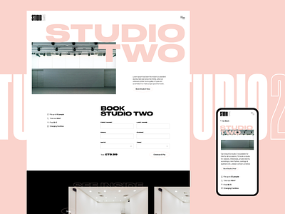 Studio25: Studio Two branding clean design iphone logo minimal mobile responsive ui ux web website